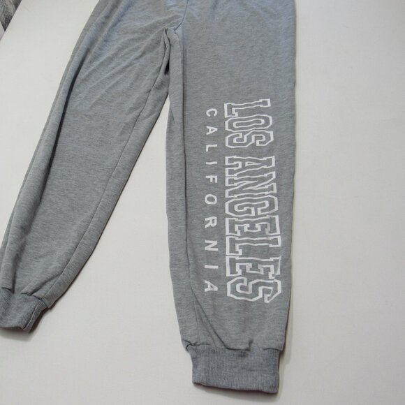 SHEIN Womens Graphic Los Angeles Drawstring Waist Joggers Sweatpants Gray Size M - Picture 3 of 6